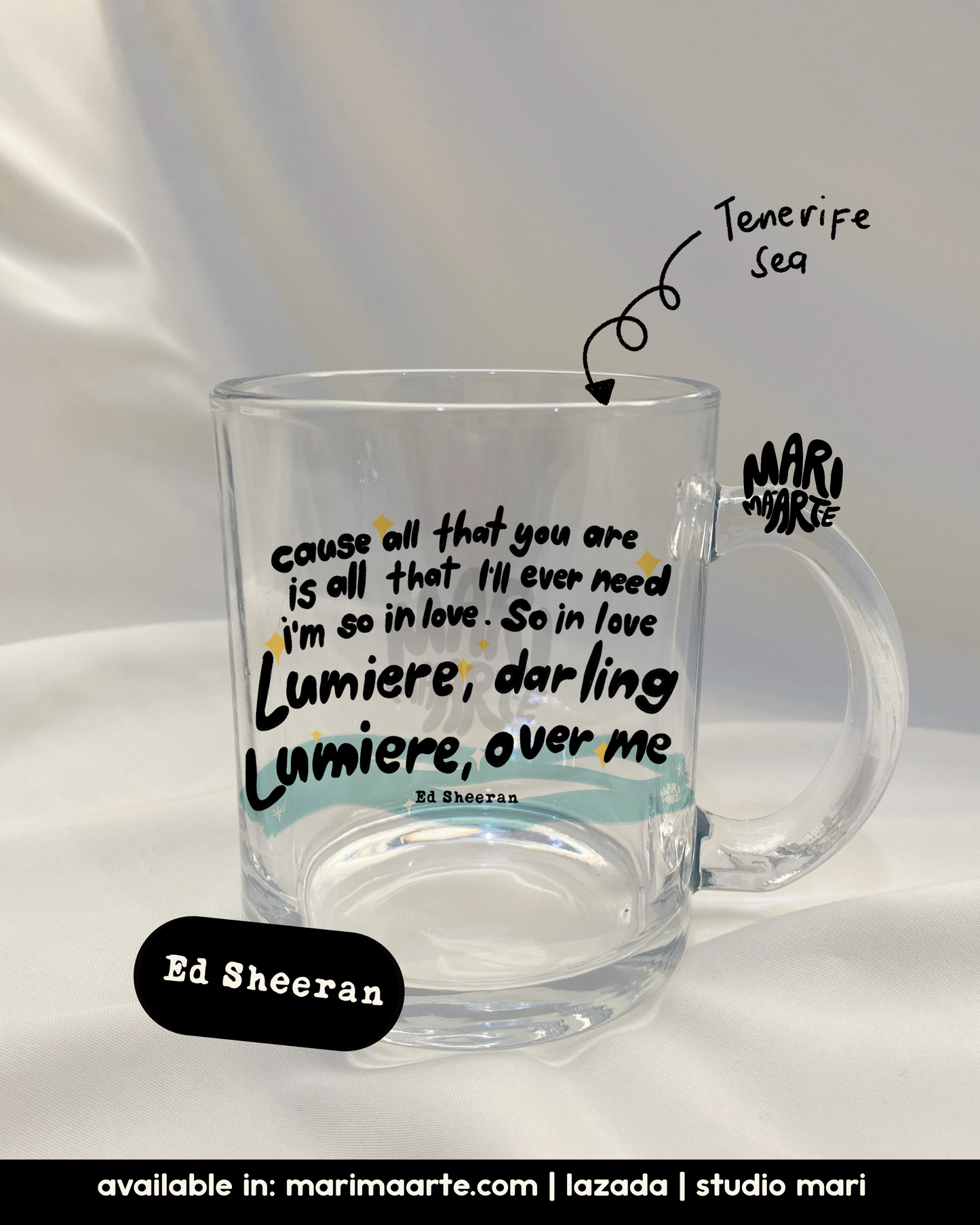 ED SHEERAN GLASS MUG