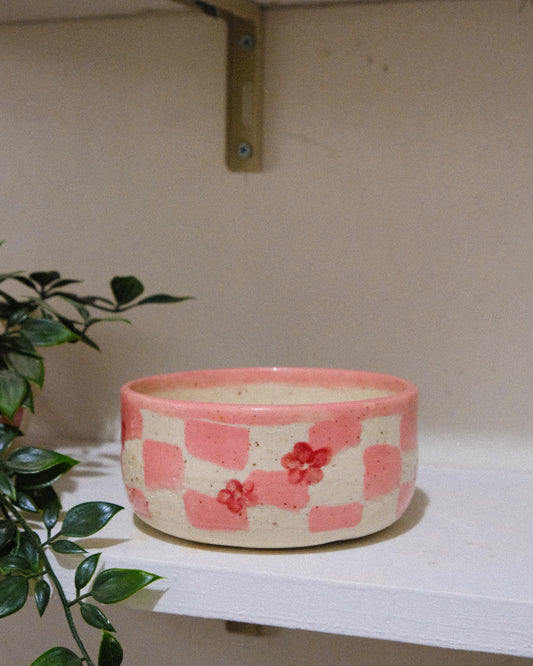 MARI POTTERI ONLINE BAZAAR PINK CHECK BOWL