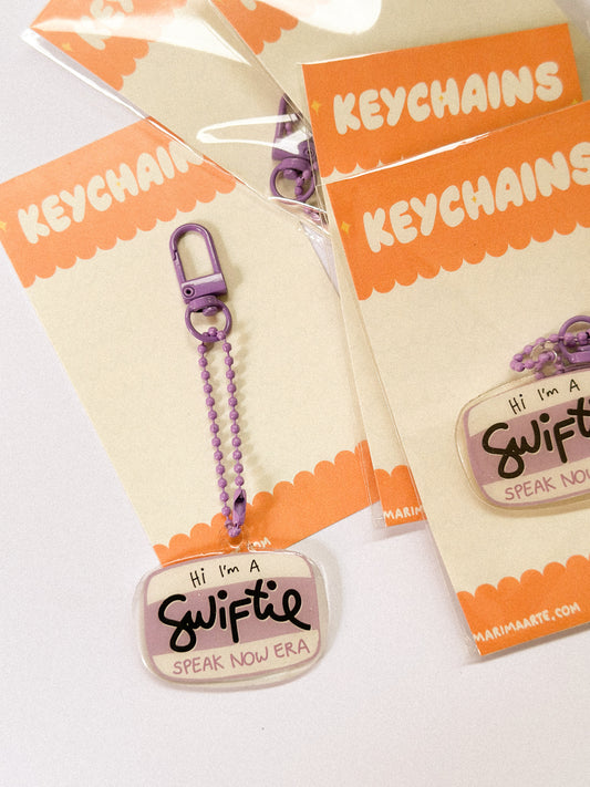 SWIFTIE SPEAK NOW ERA KEYCHAIN