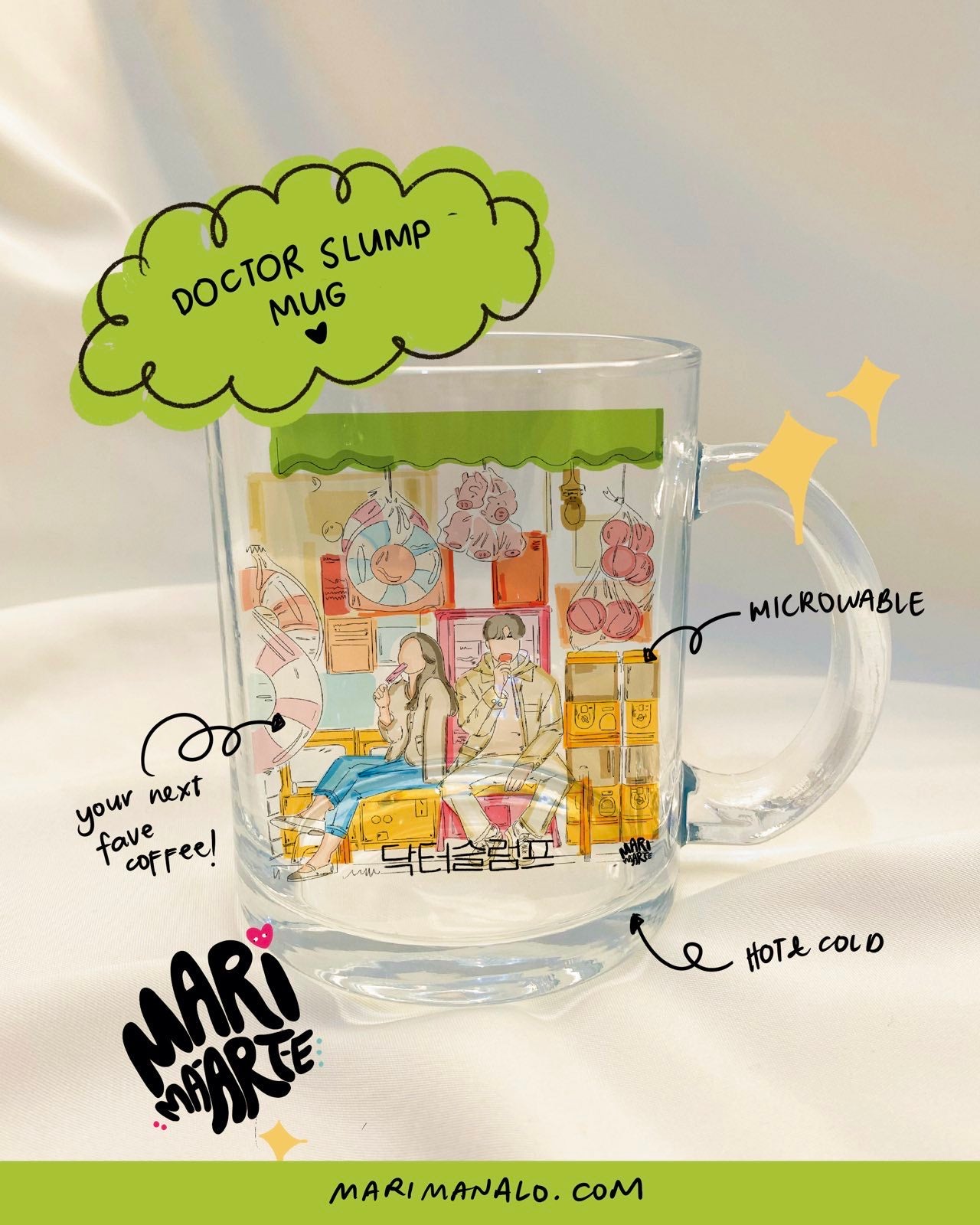 DOCTOR SLUMP GLASS MUG