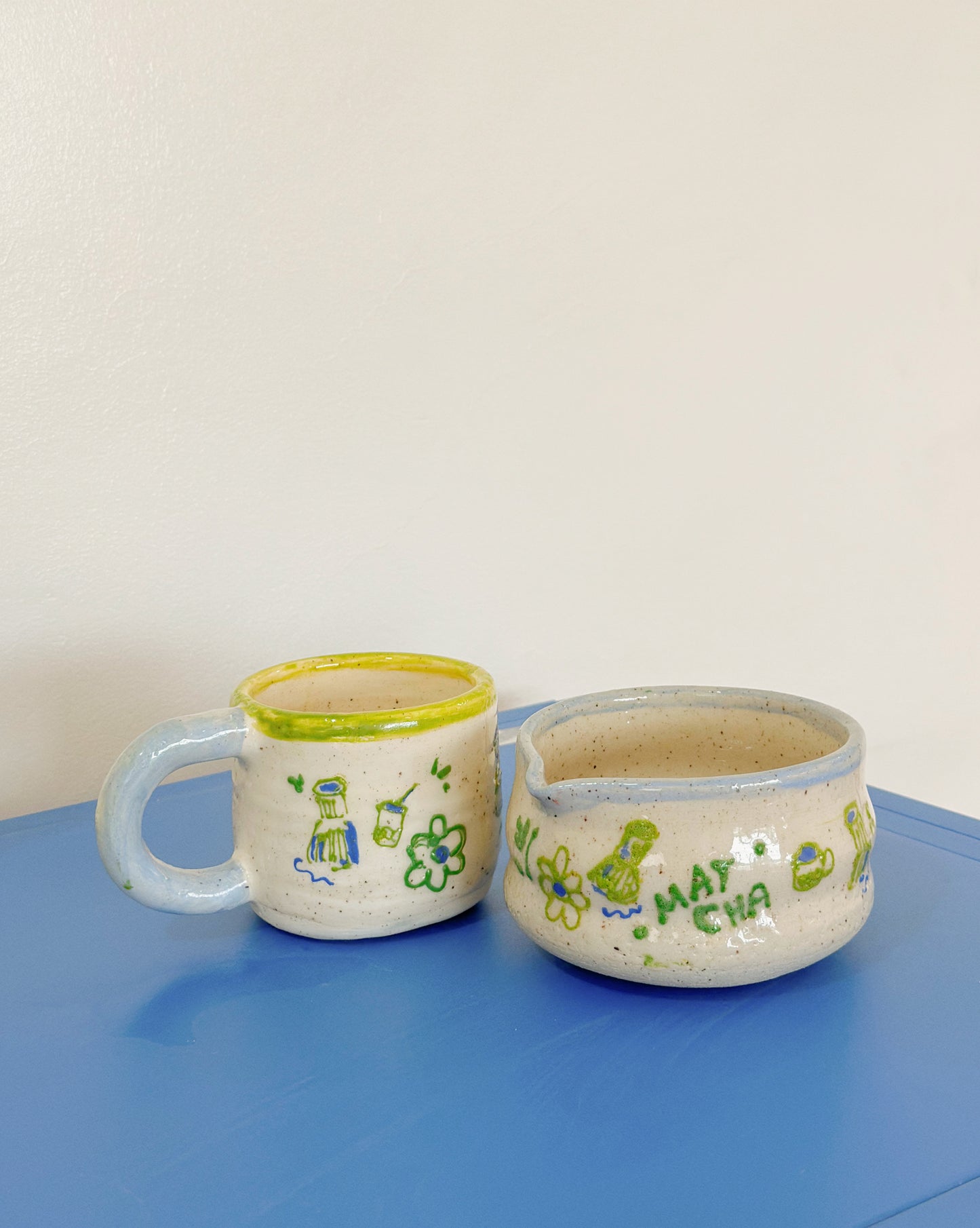 MARI POTTERI MATCHA PARTY LIMITED EDITION BUDLE ( MUG and MATCHA BOWL)