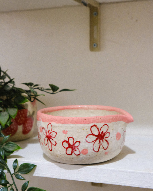 MARI POTTERI ONLINE BAZAAR - DOODLE PINK MATCHA (matcha bowl)