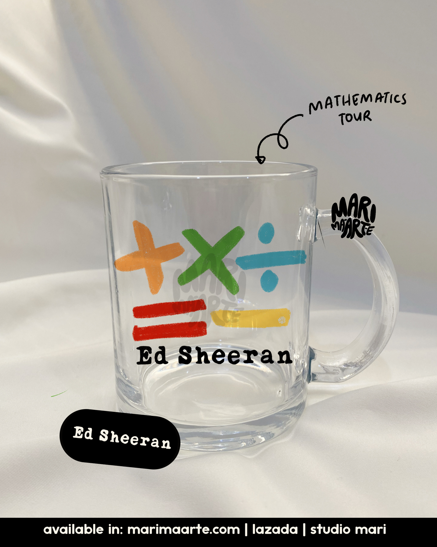 ED SHEERAN GLASS MUG