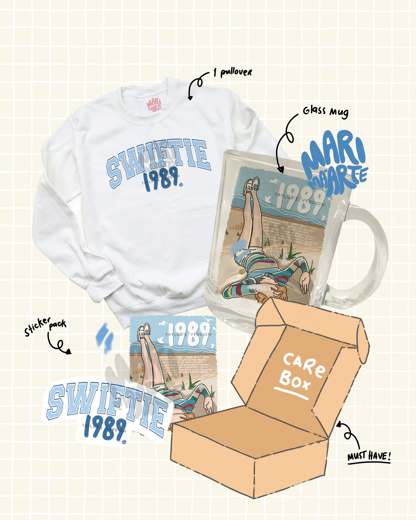 SWIFTIE 1989 TV DROP 2 CARE BOX