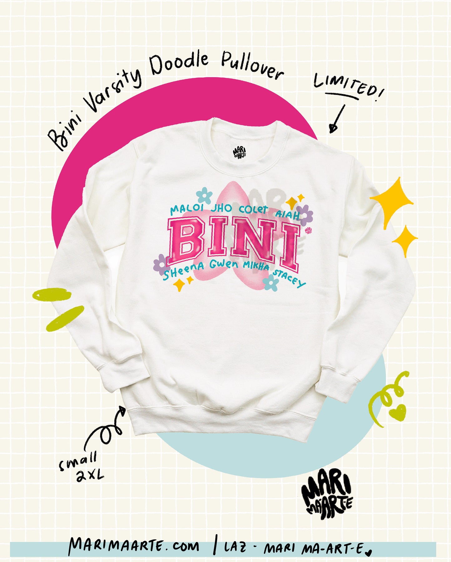 BLOOM BINI VARSITY DOODLE PULLOVER