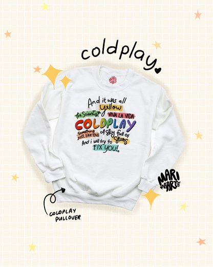 COLDPLAY PULLOVER or HOODIE no