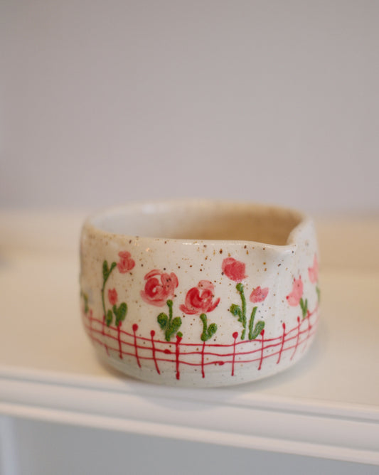 MARI POTTERI FLORAL PATCH MATCHARI 3 (MATCHA BOWL)