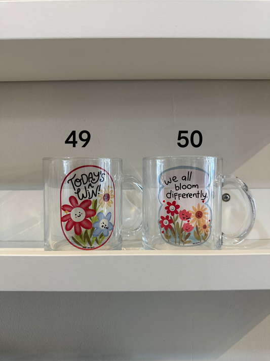 CLEAR GLASS MUGS 49-50