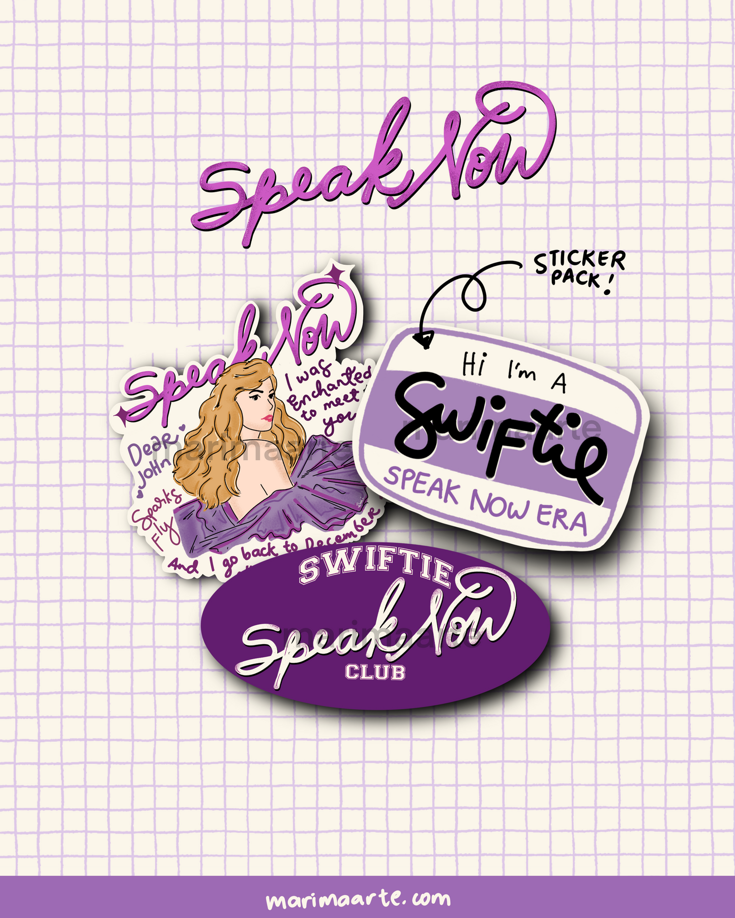 SWIFTIE SPEAK NOW STICKER PACK