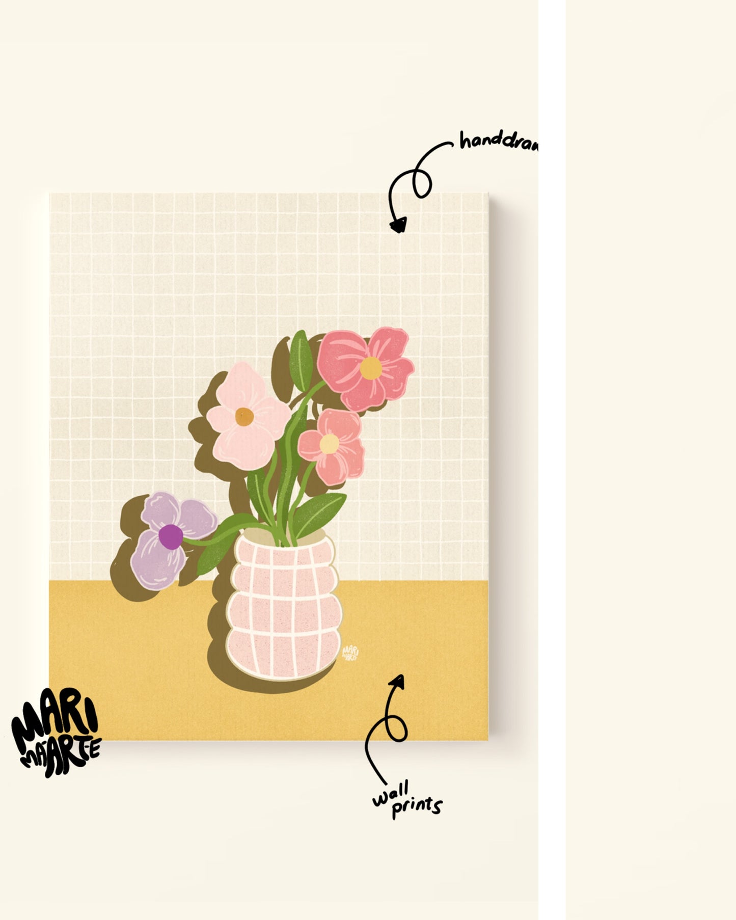 CLOUD VASE (pink) WALL ART