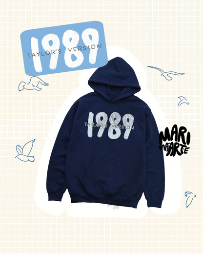 SWIFTIE 1989 MINIMALIST HOODIE (NAVY BLUE)