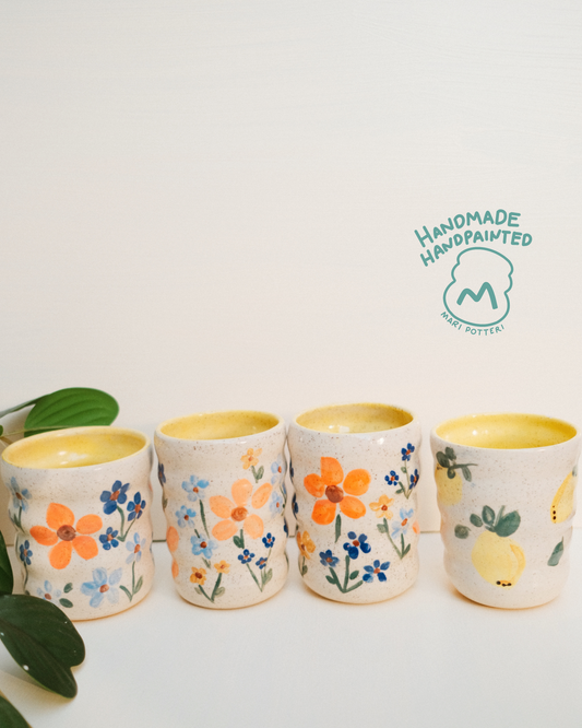 MARI POTTERI TUMBLERS (yellow inner)