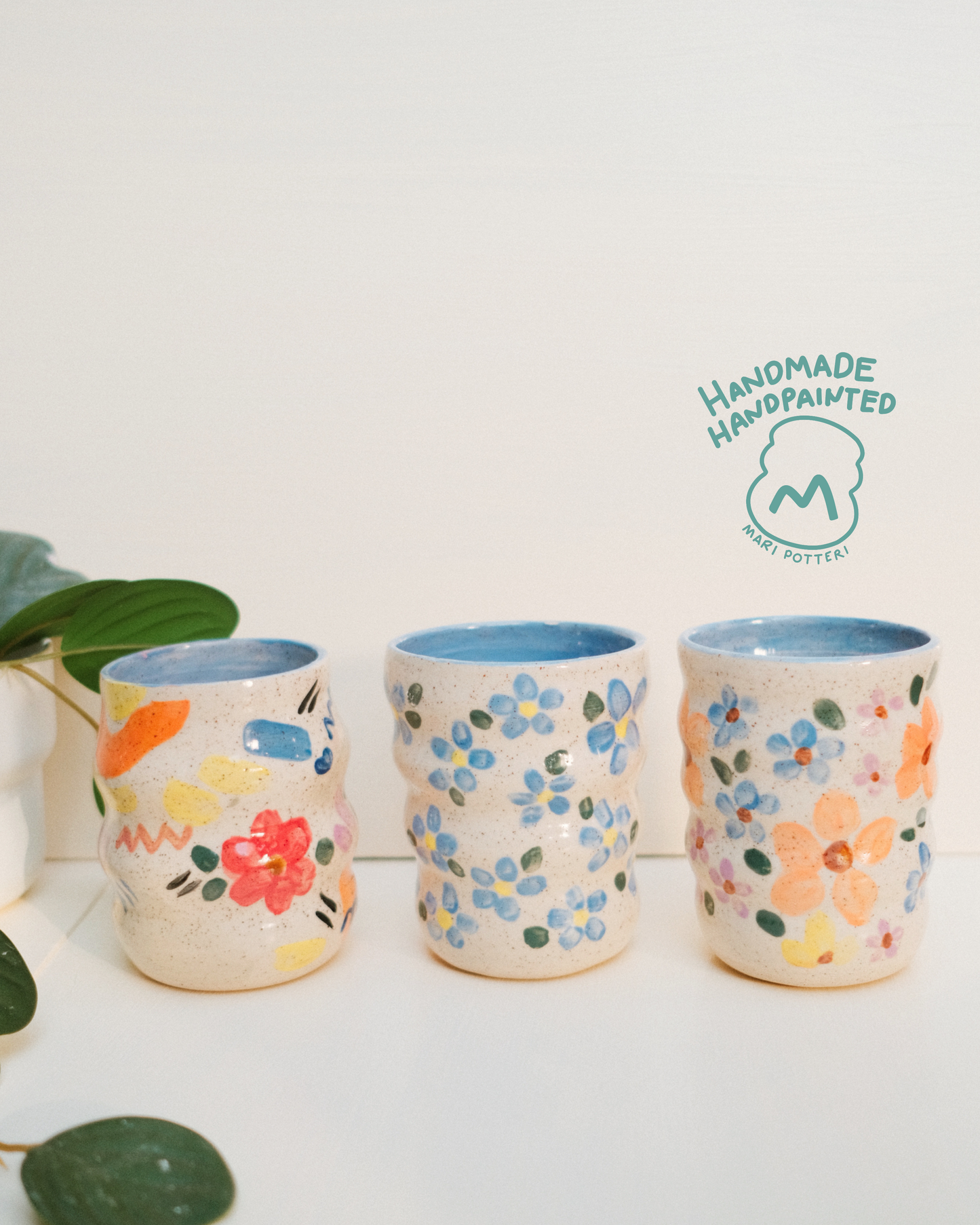 MARI POTTERI TUMBLERS (blue inner)