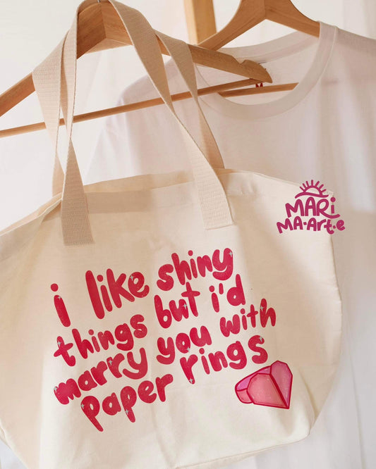 TAYLOR SWIFT PAPER RINGS BEACH BAG