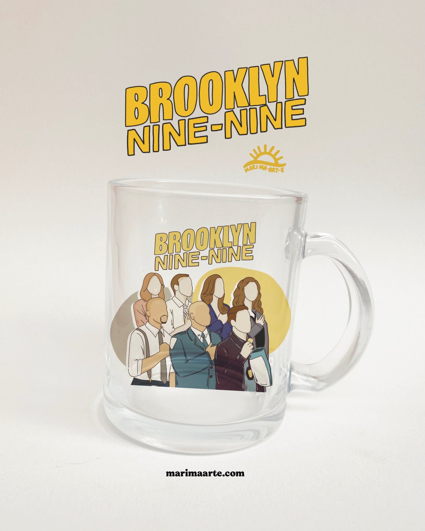 BROOKLYN NINE NINE GLASS MUG - GROUP