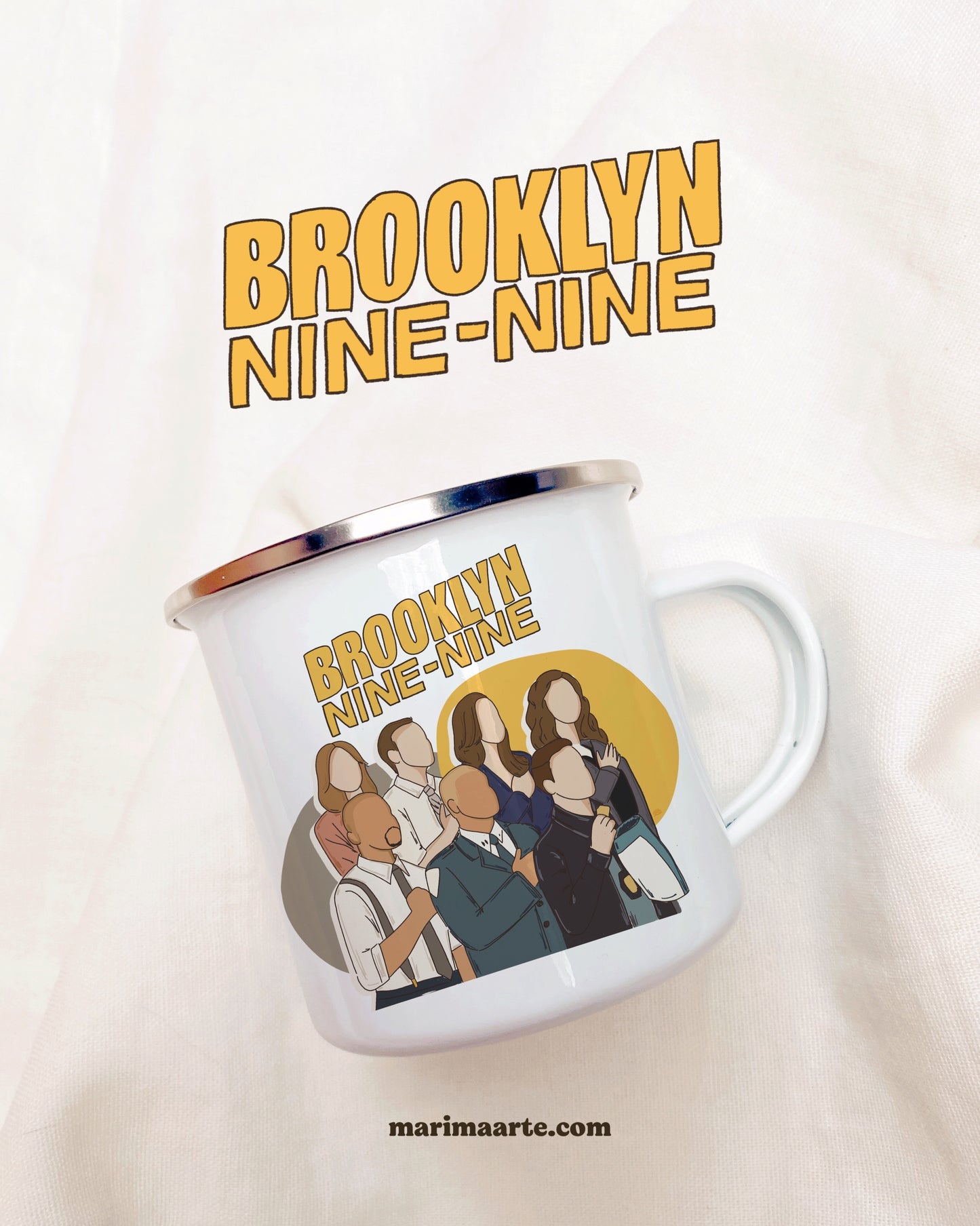 BROOKLYN NINE NINE ENAMEL MUG - GROUP