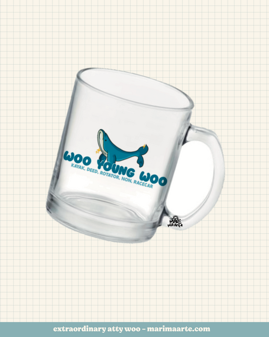 YOUNG WOO NAME CHANT GLASS MUG