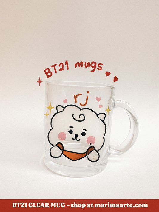 BT21 SOLO CLEAR GLASS MUGS