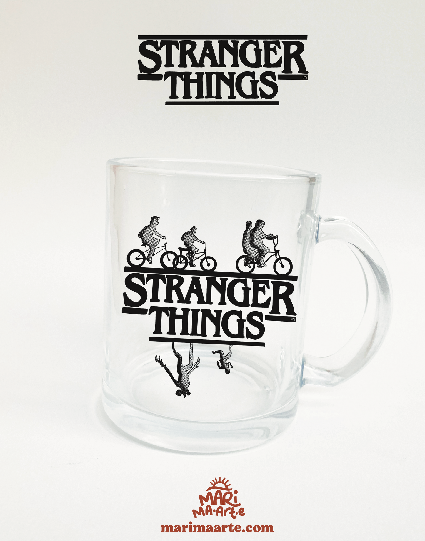 STRANGER THINGS UPSIDE DOWN GLASS MUG