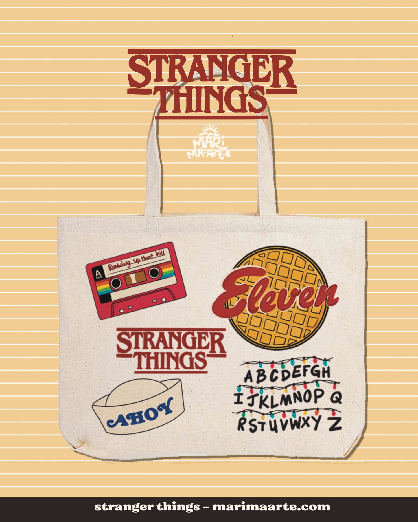 STRANGER THINGS LARGE TOTE BAG