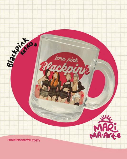 BLACKPINK RETRO GLASS MUG