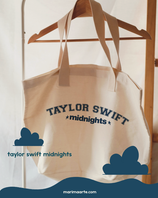 TAYLOR SWIFT MIDNIGHTS VARSITY BEACH BAG