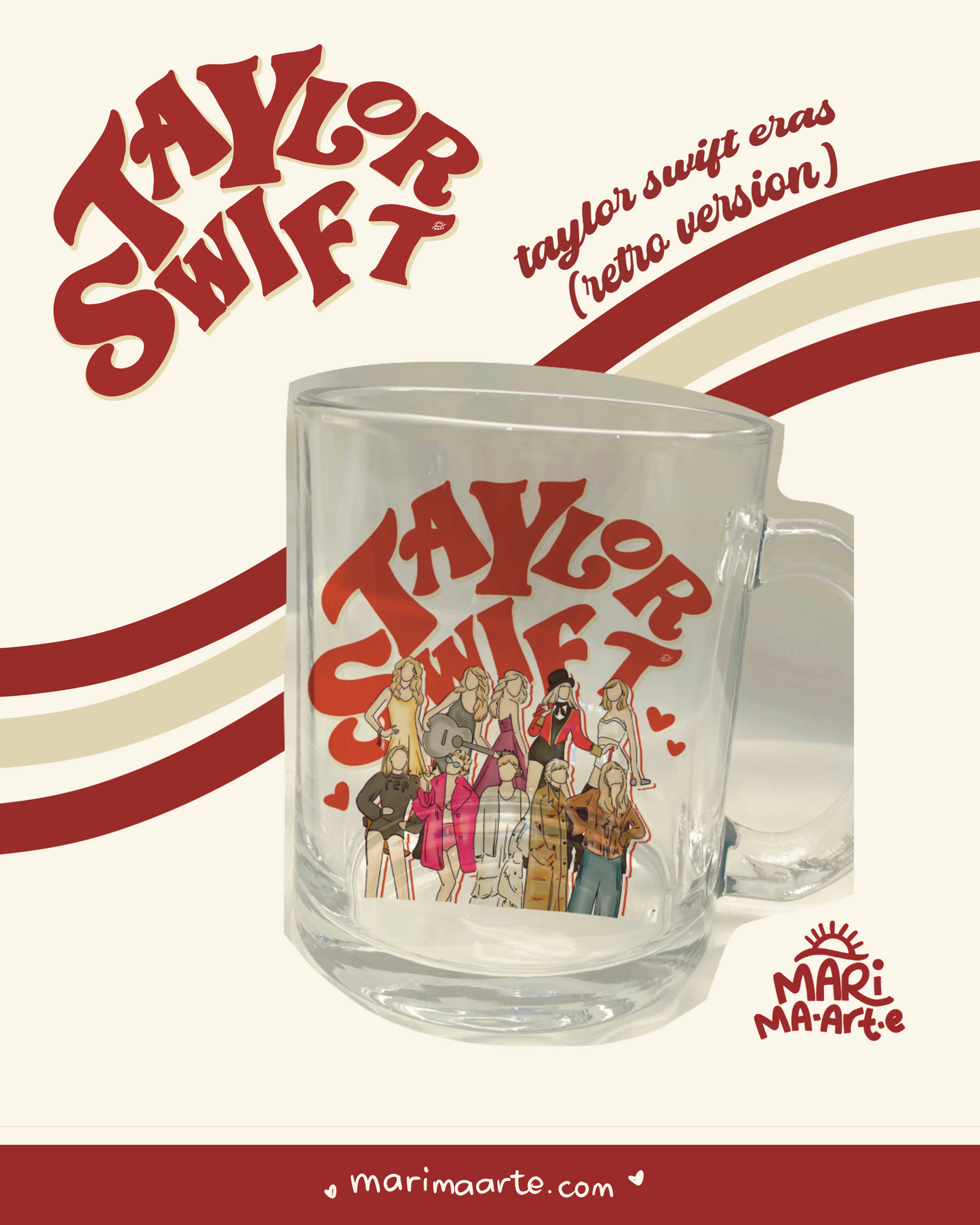 TAYLOR SWIFT ERAS (retro version) GLASS MUG