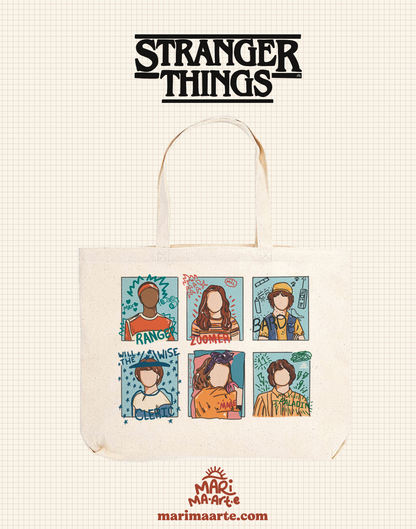 STRANGER THINGS D&D LARGE TOTE BAG