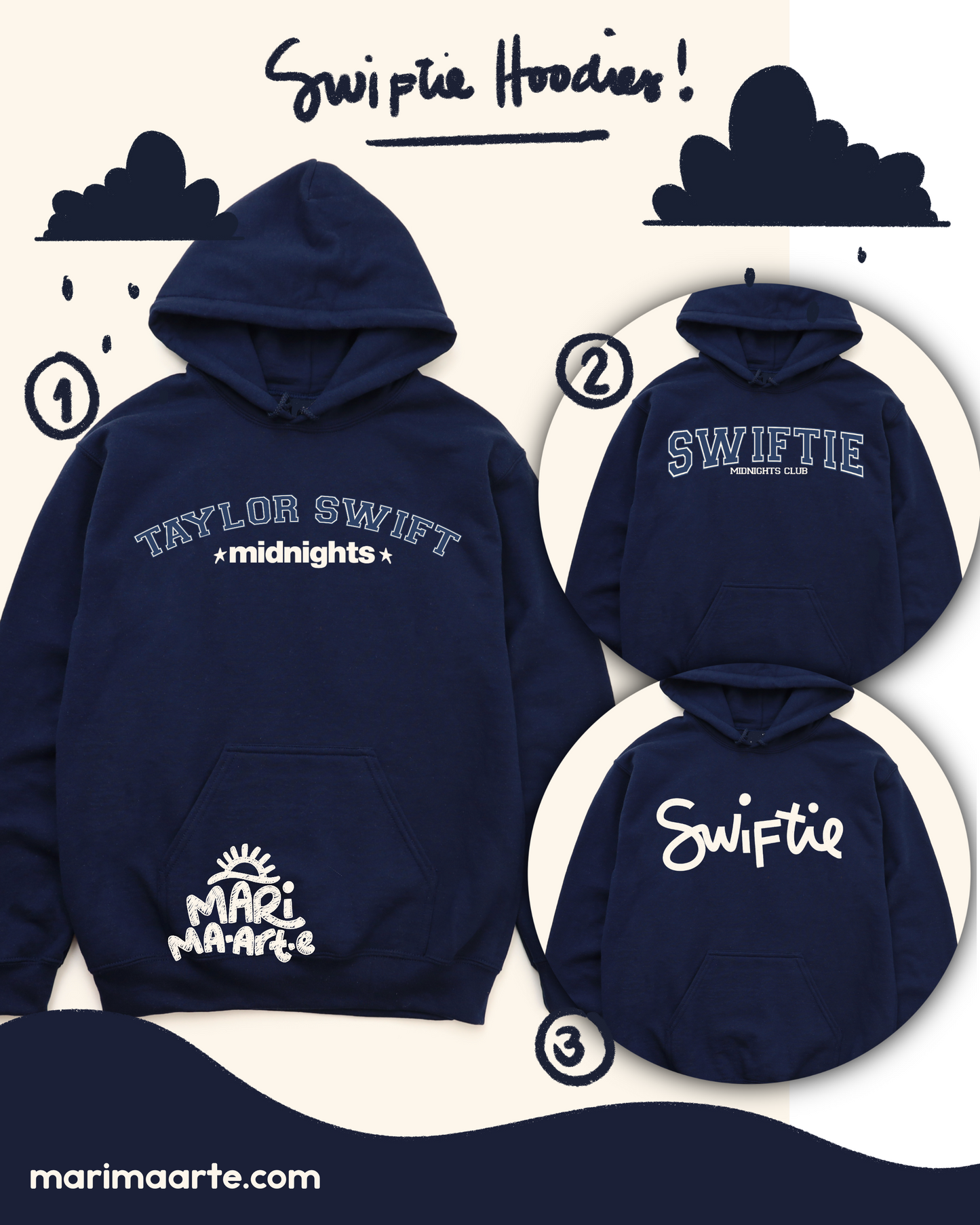 TAYLOR SWIFT HOODIE (NAVY BLUE)