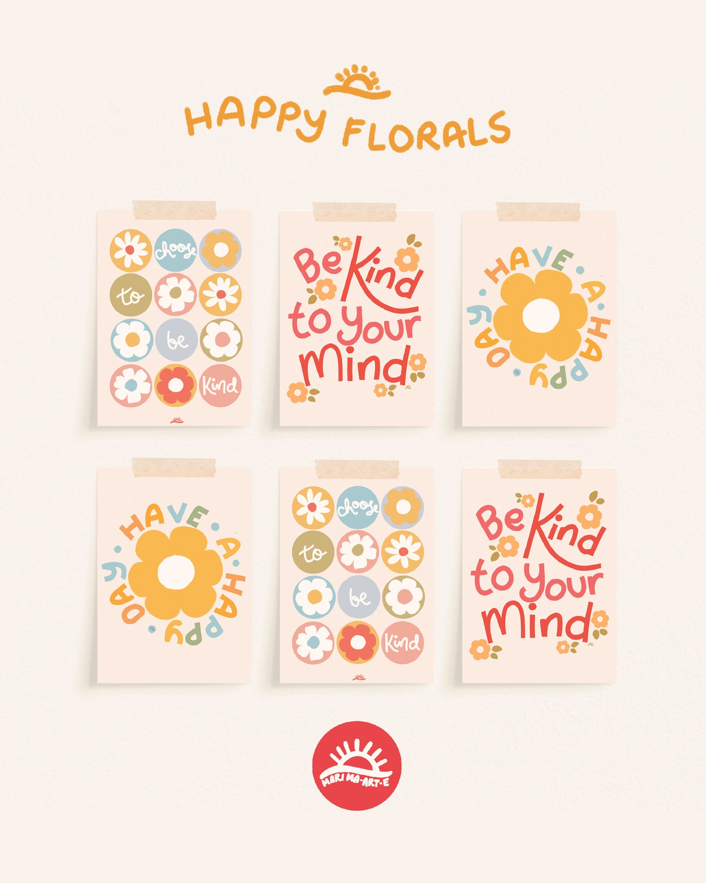 HAPPY FLORALS POSTCARD PACK