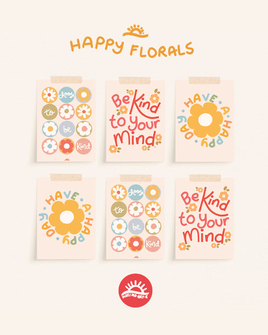 HAPPY FLORALS POSTCARD PACK