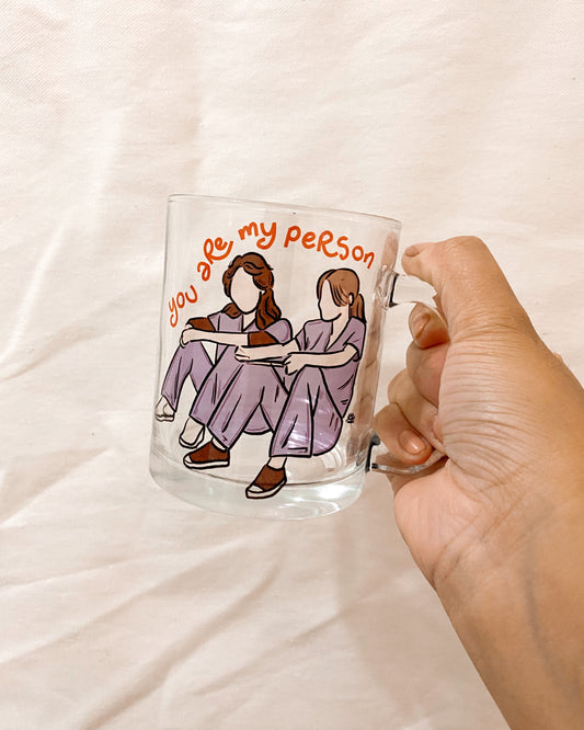 PERSON GLASS MUG