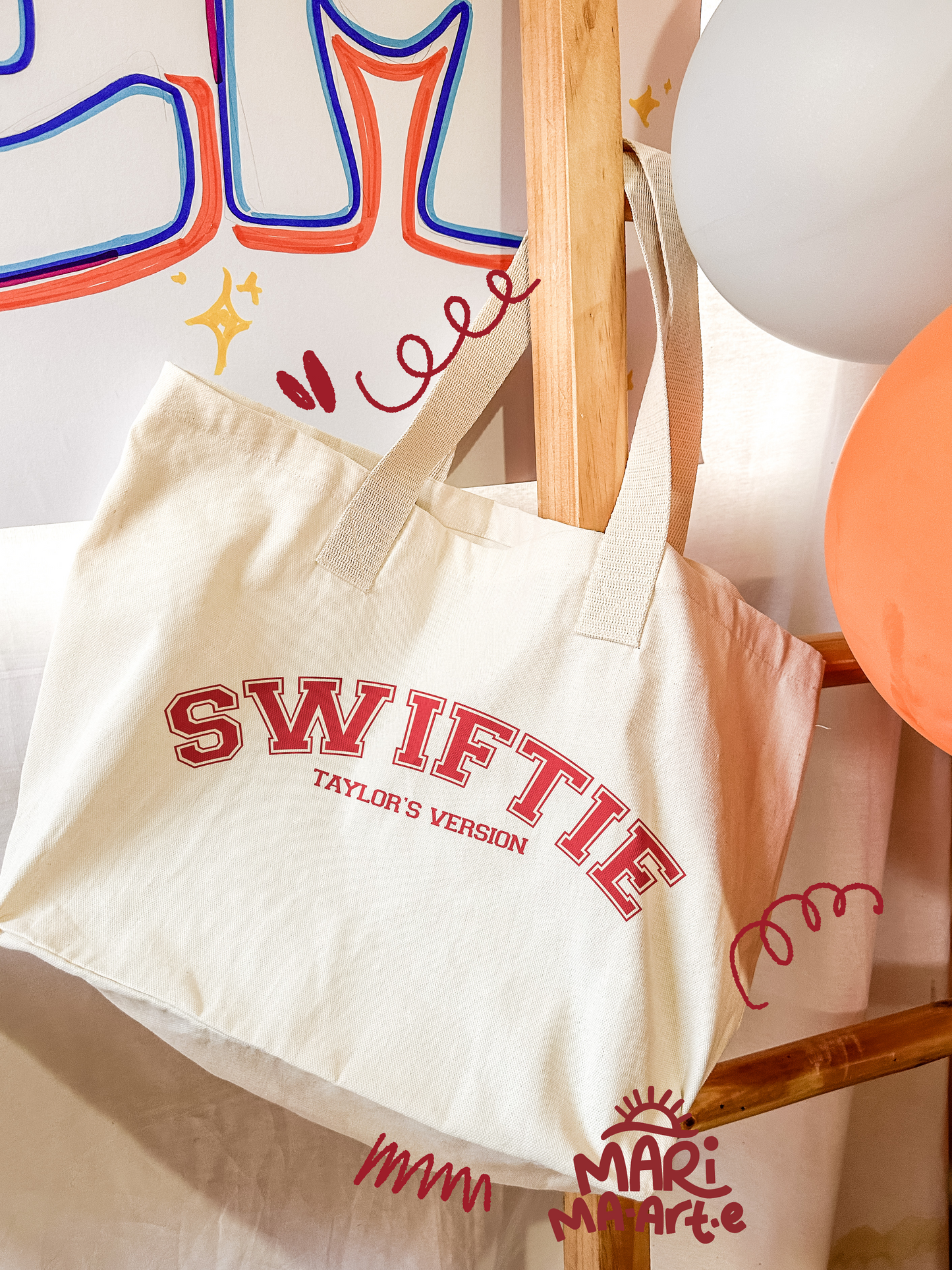 TAYLOR SWIFT RED SWIFTIE BEACH BAG