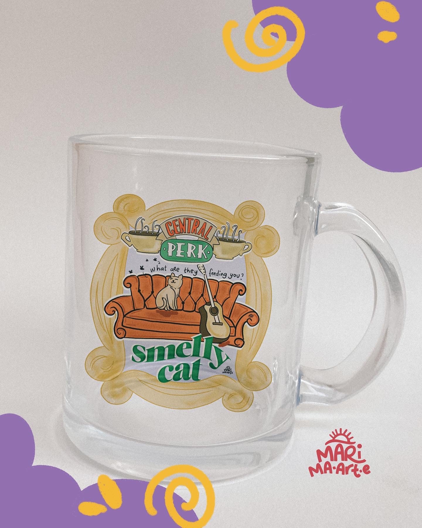 SMELLY CAT GLASS MUG