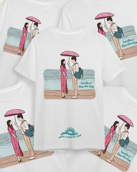 HOMETOWN CHA-CHA-CHA SHIRT 1 (PINK RAIN SCENE)