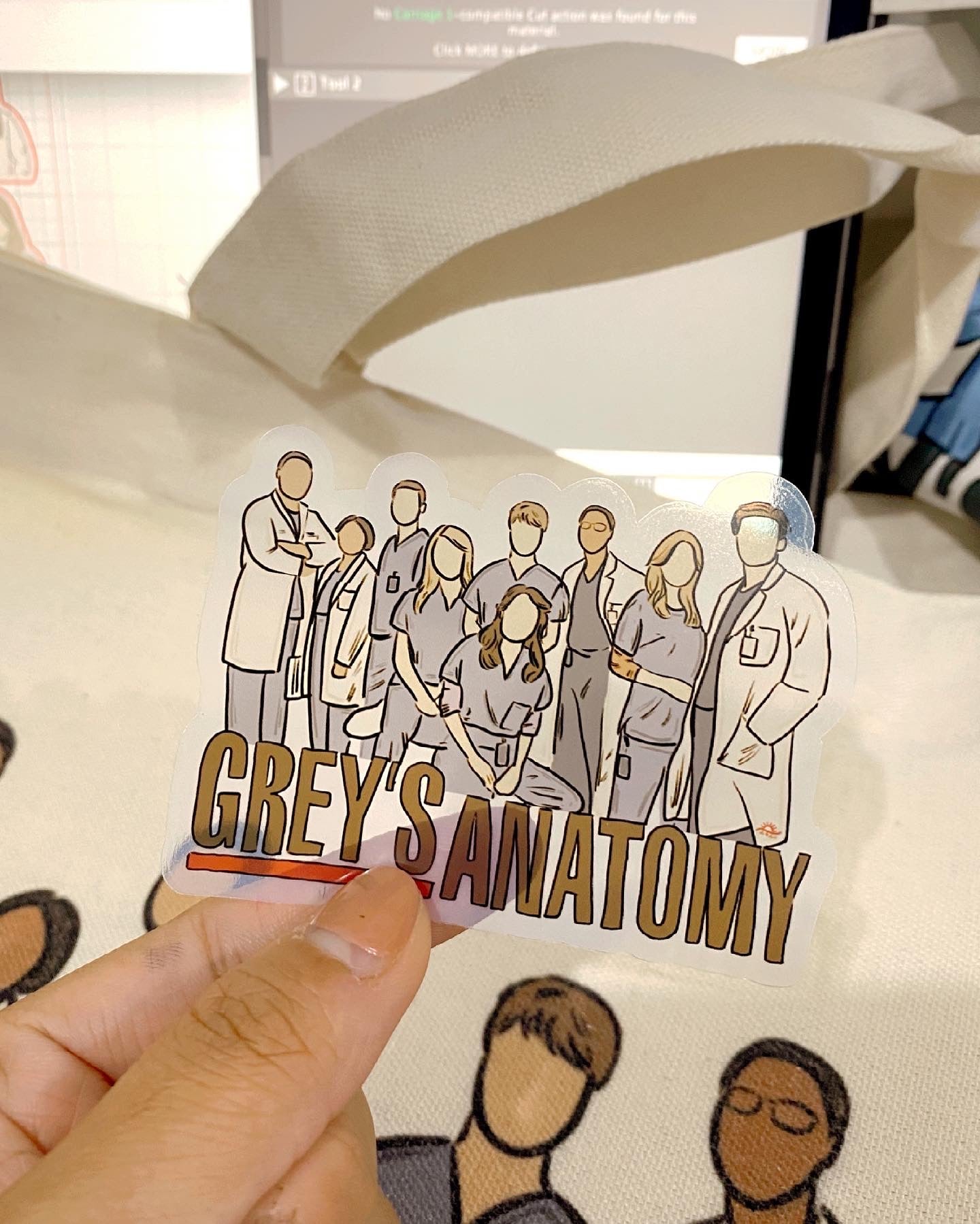 GREYS ANATOMY TRANSPARENT STICKER