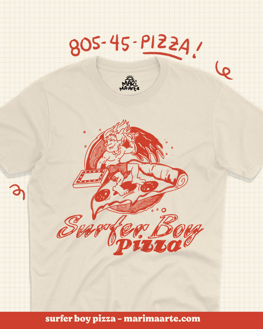 STRANGER THINGS SURFER BOY PIZZA SHIRT