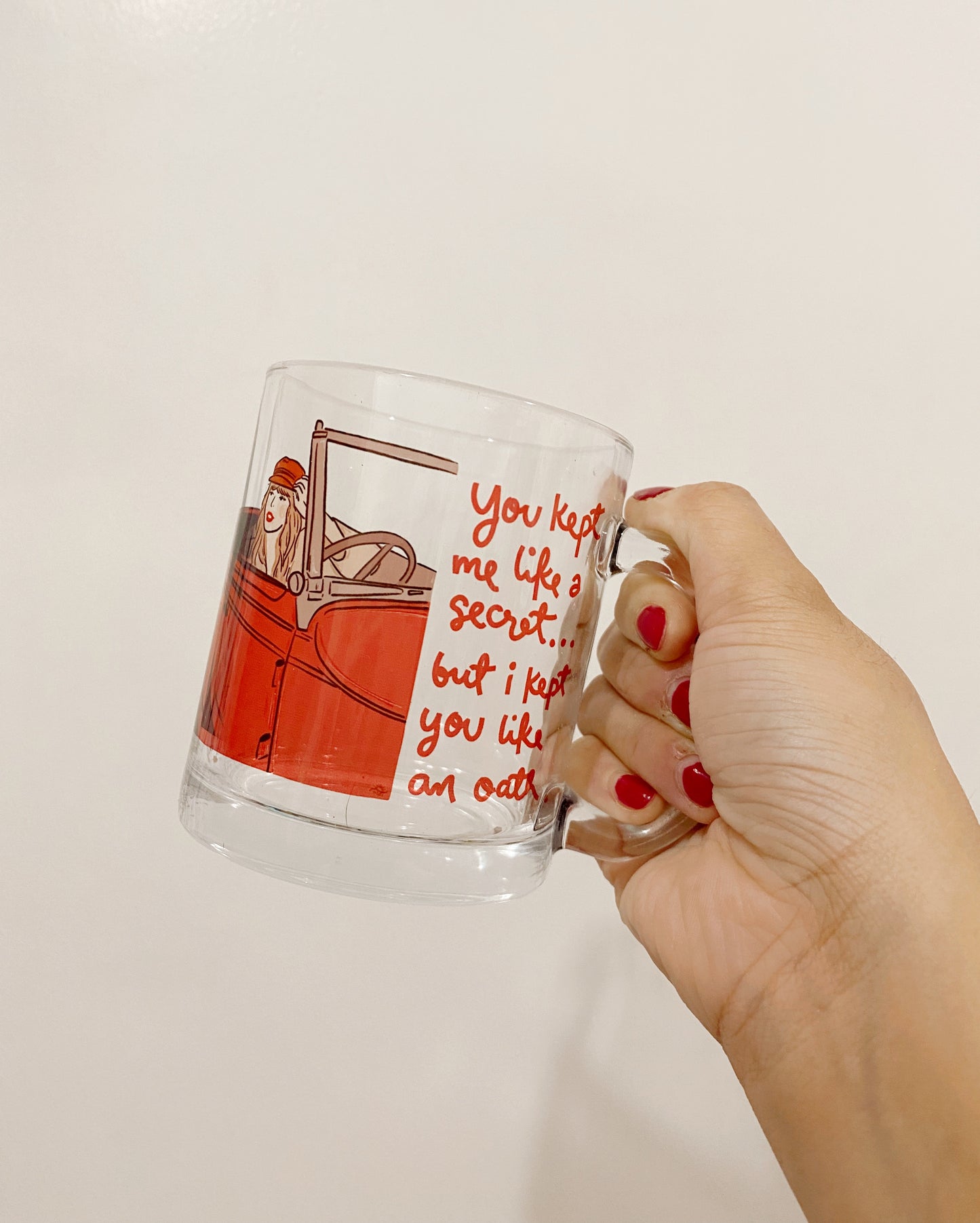 TAYLOR SWIFT ALL TOO WELL GLASS MUG