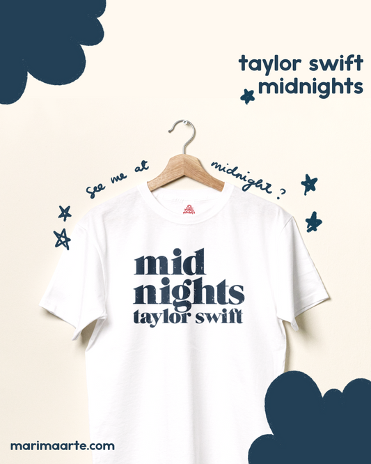 TAYLOR SWIFT MIDNIGHTS SHIRT (LARGE TYPO)