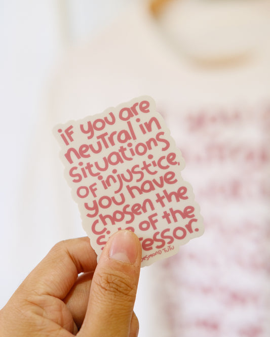 OPPRESSOR QUOTE STICKER (PACK OF 2)