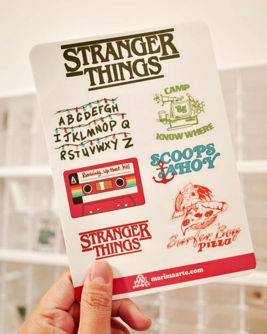 STRANGER THINGS STICKER SHEET