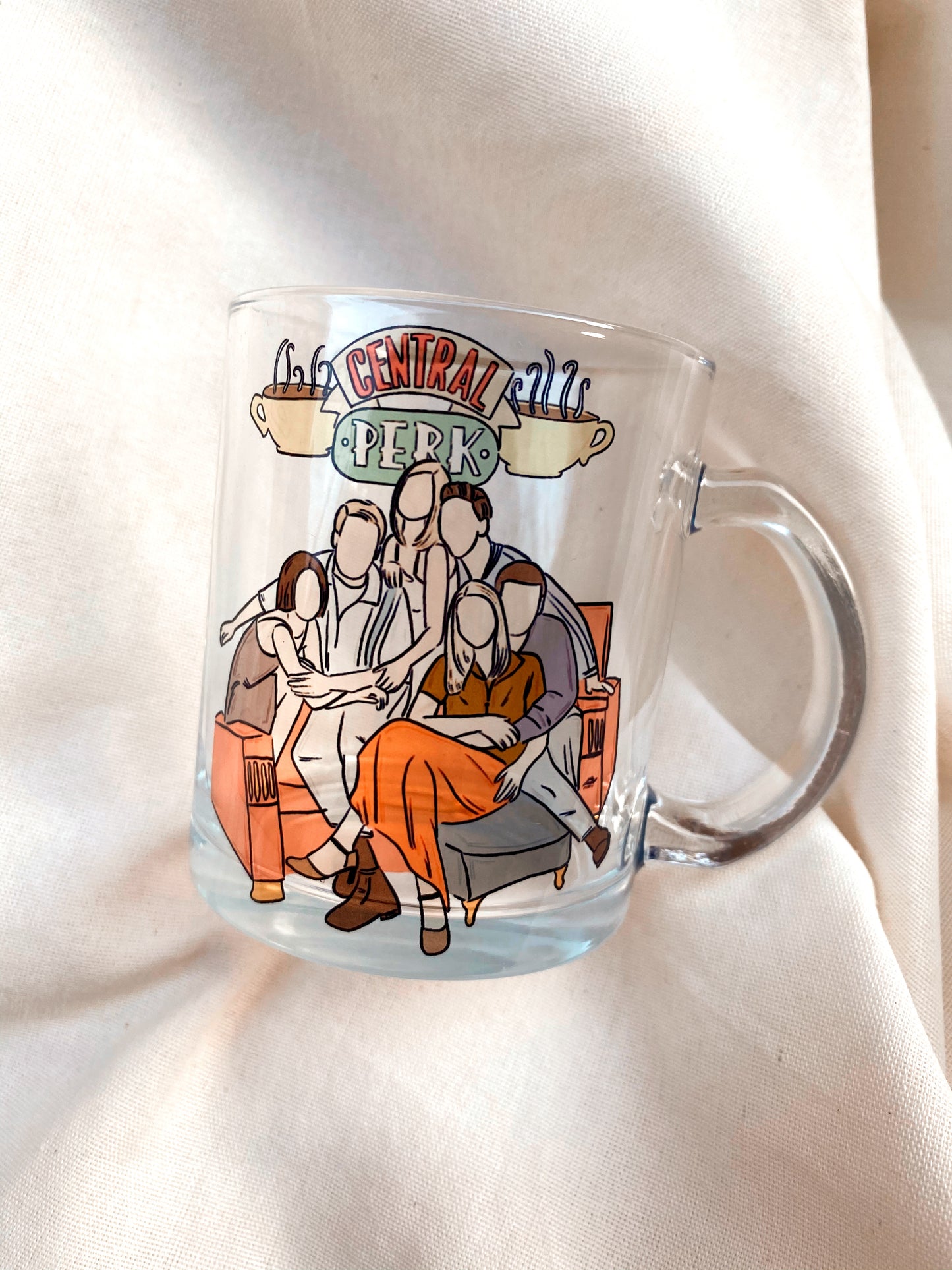 FRIENDS CENTRAL PERK GLASS MUG